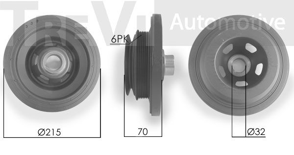 TREVI AUTOMOTIVE Piedziņas skriemelis, Kloķvārpsta PC1111